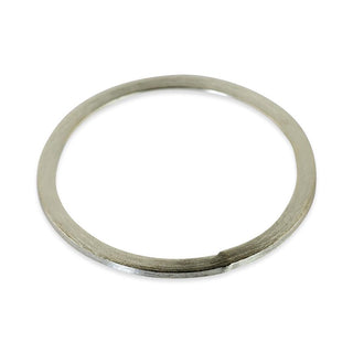 Wide Flat Bangle-Silver