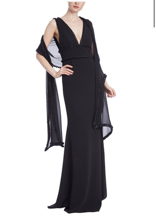 V Neck Pleat Trim Dress - Sale