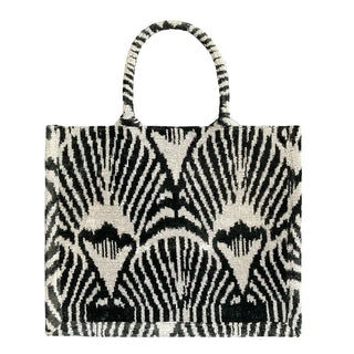 Silk Velvet Ikat Large Tote Bag