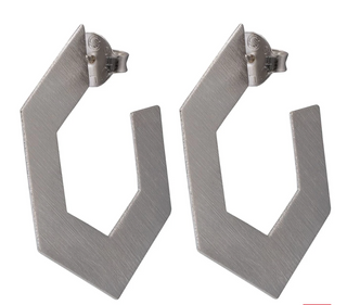Silver Large Burke Hoops