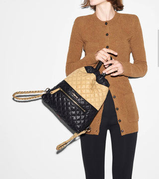 Crosby Audrey Backpack-Camel & Black