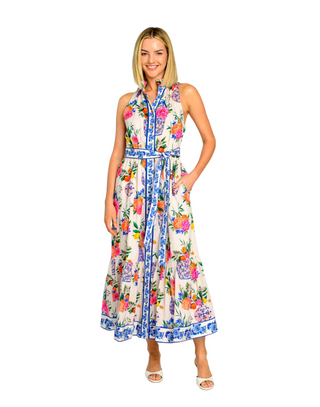 Biba Dress - Ivory Ginger Jars
