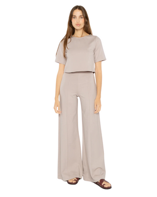 Ponte Knit Wide Leg Pant