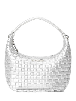 Mini Woven Hobo - Matte Silver