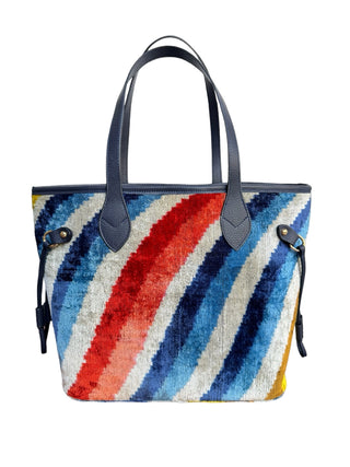 Silk Velvet Ikat Large Shopper Tote