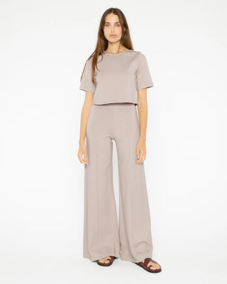 Ponte Knit Wide Leg Pant